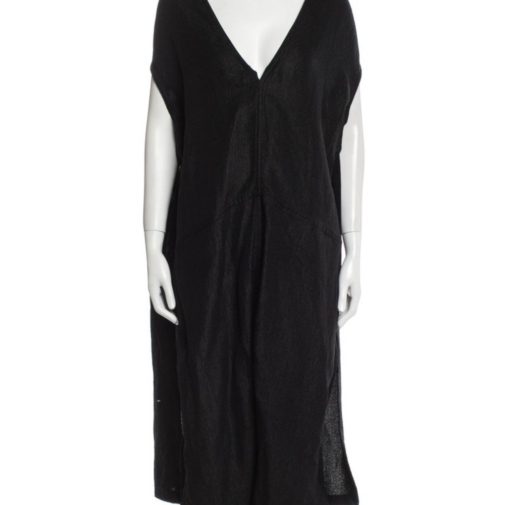 Rick Owens Deep V-Neck Black Jumpsuit